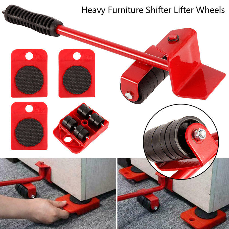 5-in-1 Heavy Furniture Moving Tool Set – Easy Transport Lifter & Shifter Kit for Home & Office