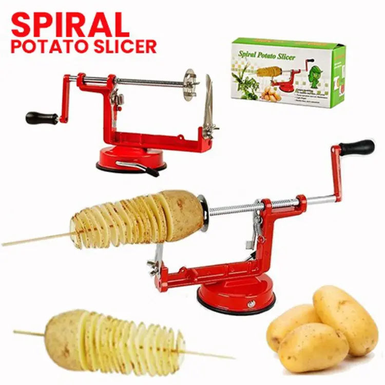 Potato Chips Maker – Manual Spiral Potato Twister Slicer Cutter | Tornado Twist Chips Machine