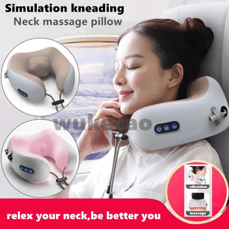 Jinserta Neck Cushion Massager – USB Rechargeable Massage Pillow for Neck, Shoulder & Back