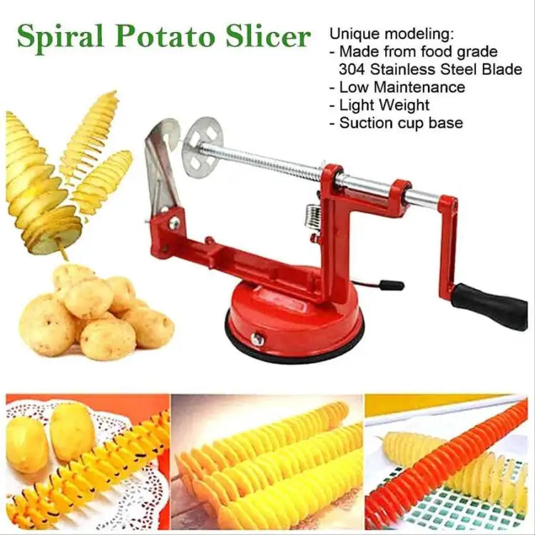 Potato Chips Maker – Manual Spiral Potato Twister Slicer Cutter | Tornado Twist Chips Machine