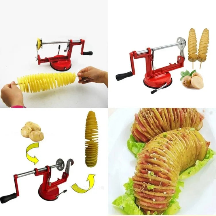 Potato Chips Maker – Manual Spiral Potato Twister Slicer Cutter | Tornado Twist Chips Machine