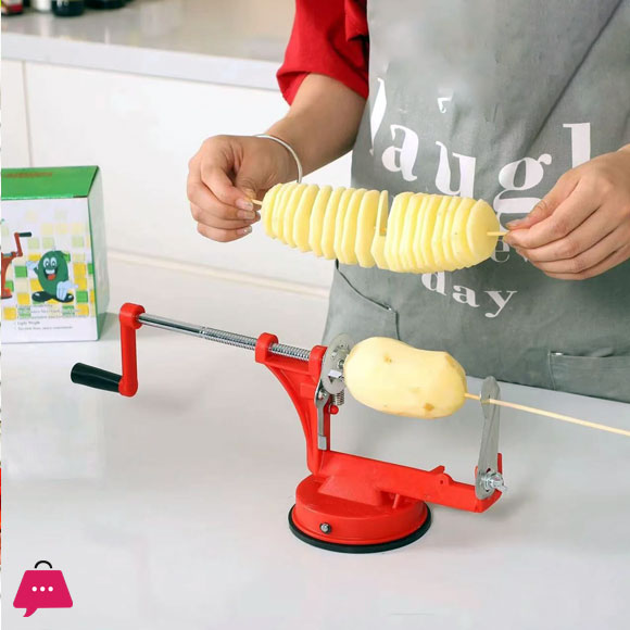 Potato Chips Maker – Manual Spiral Potato Twister Slicer Cutter | Tornado Twist Chips Machine