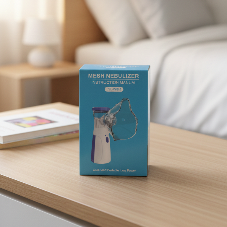 Portable Mesh Nebulizer – Quiet, Low Power Cell-Operated Personal Respiratory Inhaler