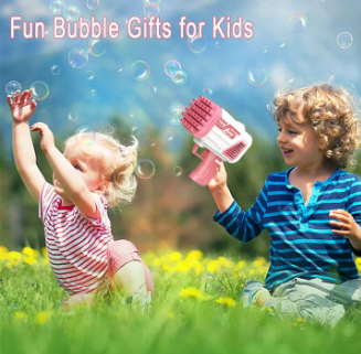 Bubble Bazooka Pro – Electric 2-in-1 Rocket Bubble Gun | Fast Bubble Blaster for Kids & Outdoor Fun