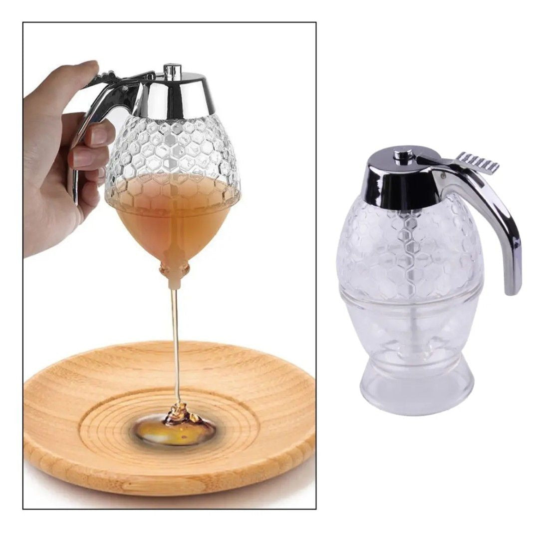 Honey Dispenser Jar 200ML – Bee Drip Juice & Syrup Storage Pot for Kitchen